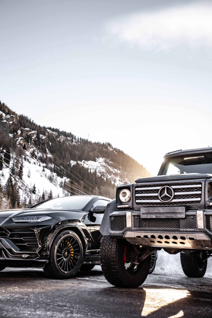 Shooting photo photographe pro suisse Nyon Urus et g500 en contre jour