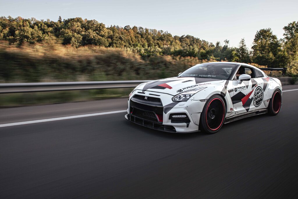Shooting photo photographe pro suisse Nyon Nissan GTR rolling-shot