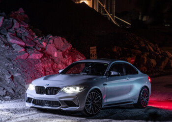BMW M2 shooting by night